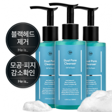 히이즈 듀얼포어 클렌저 모공&블랙헤드 제거, 3개, 200ml