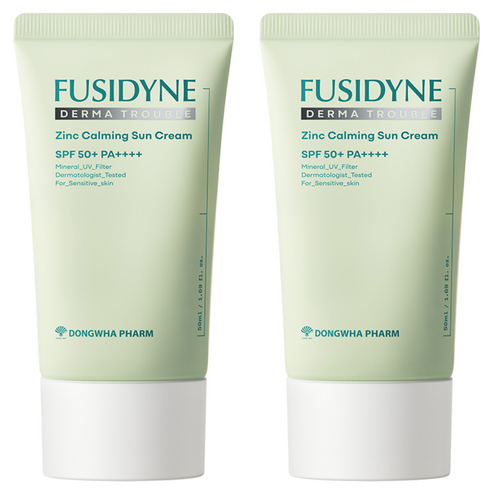 후시다인 더마 트러블 징크 카밍 선크림 SPF50+ PA++++, 50ml, 2개