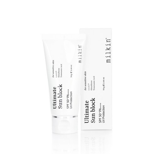 밀킨 얼티밋 백탁없는 수분 선블록 선크림 유기자차 70ml(SPF50+)