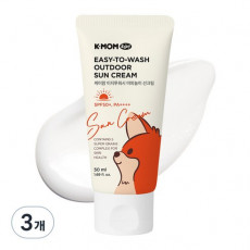 케이맘 이지투워시 야외놀이 선크림 SPF50+ PA++++, 50ml, 3개