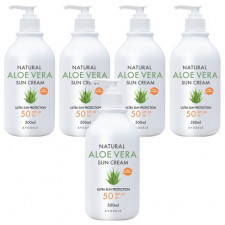 아요델 내추럴 알로에베라 선크림 SPF50+ PA+++, 500ml, 5개