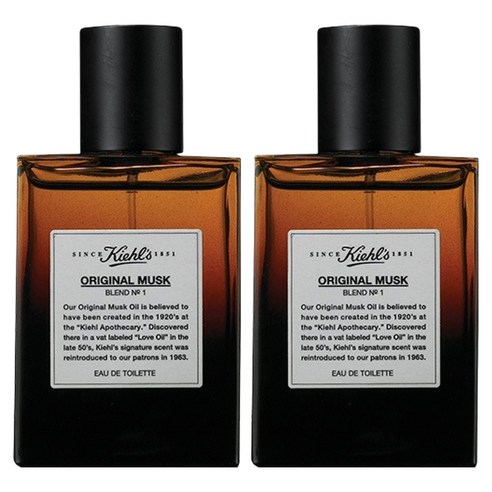 키엘 오리지널 머스크 블랜드 향수 NO.1 오드뚜왈렛, 2개, 50ml